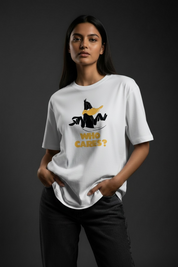 Who cares Unisex Terry Oversized Tee