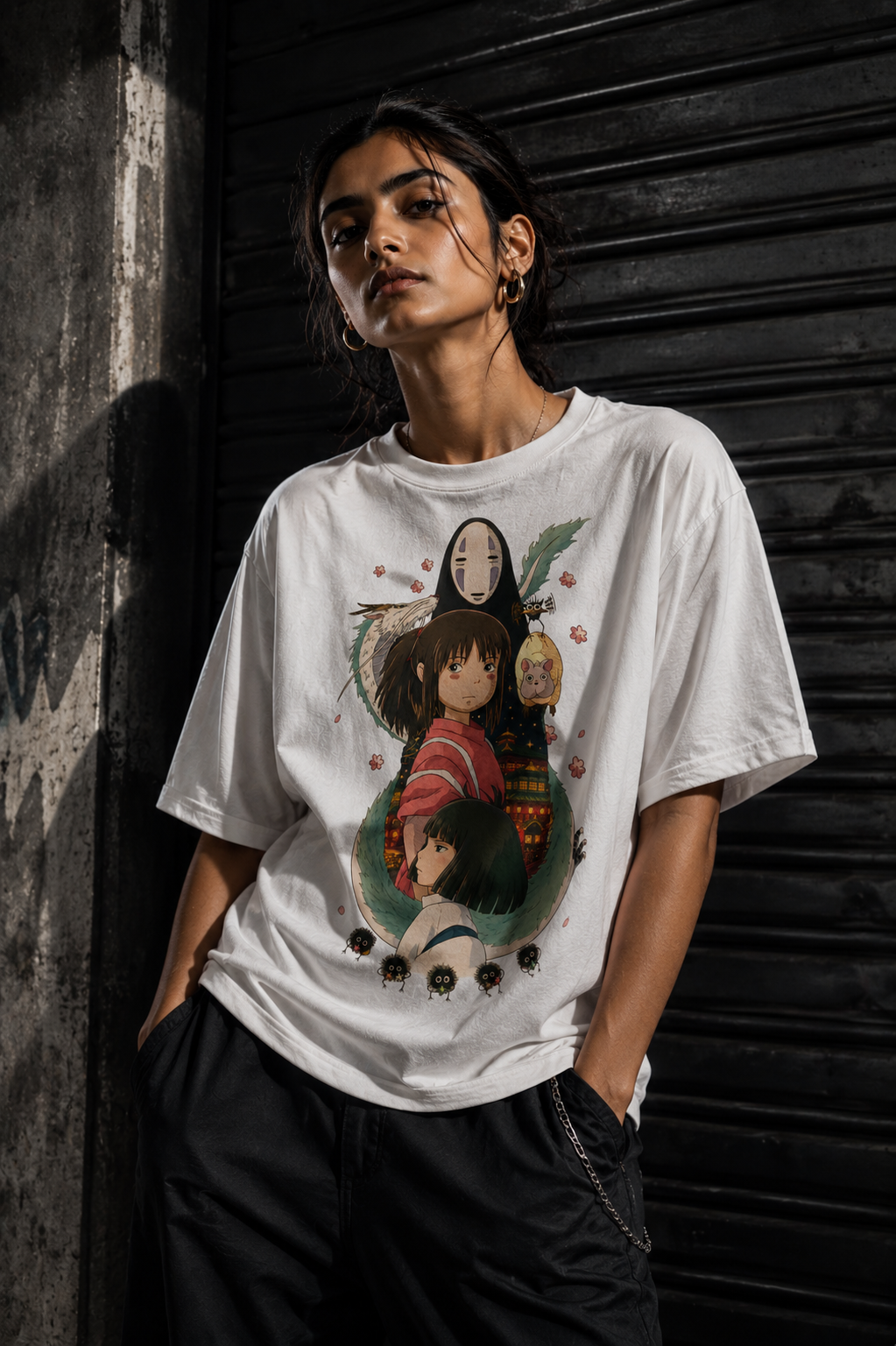 Sprited away Unisex Terry Oversized Tee
