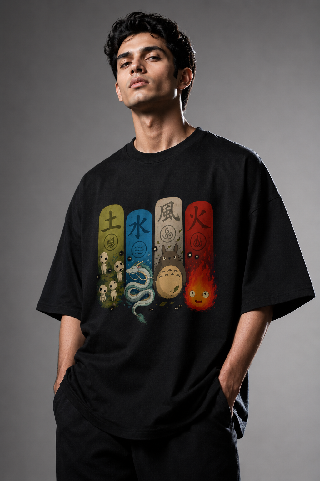Sprited away Unisex Terry Oversized Tee
