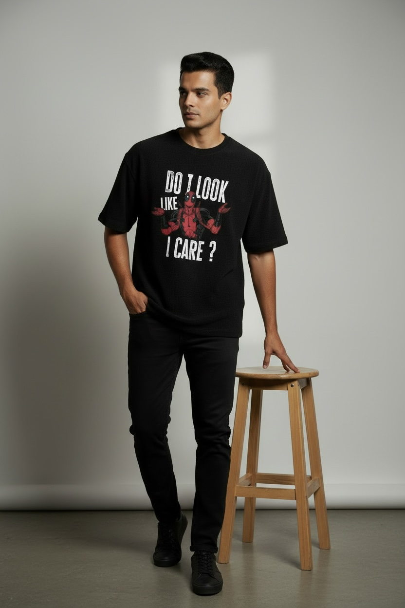 Who cares Unisex Terry Oversized Tee