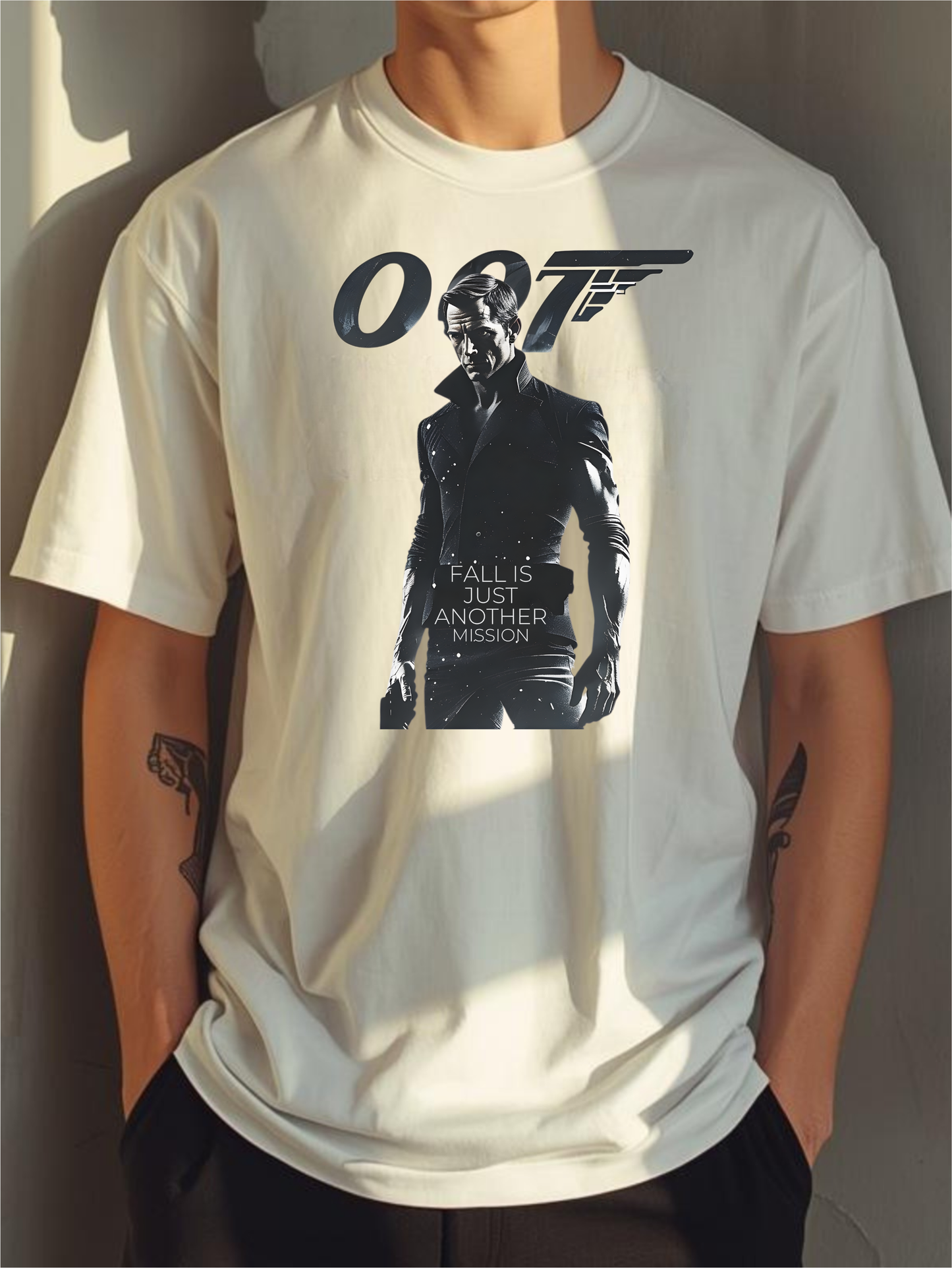 Bond 007 Unisex Terry Oversized Tshirt