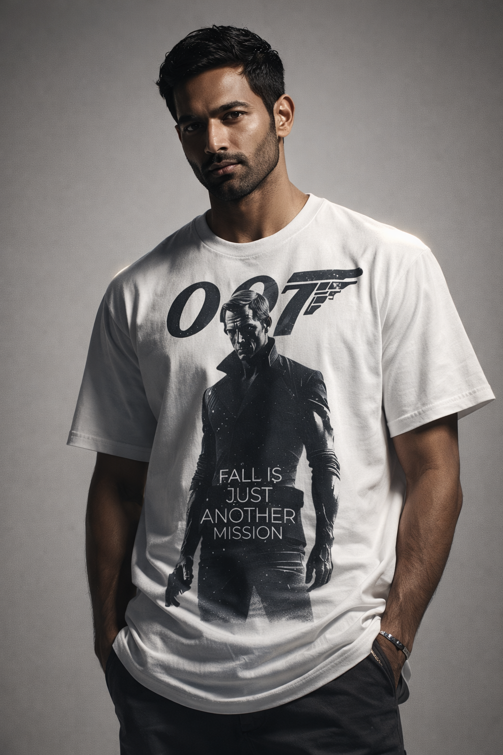 Bond 007 Unisex Terry Oversized Tshirt