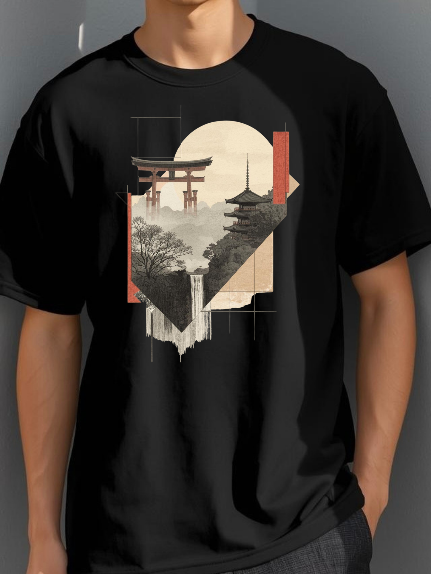 Japan asthetic Unisex Terry Oversized Tshirt