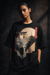 Japan asthetic Unisex Terry Oversized Tshirt