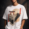 Japan asthetic Unisex Terry Oversized Tshirt