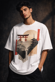 Japan asthetic Unisex Terry Oversized Tshirt
