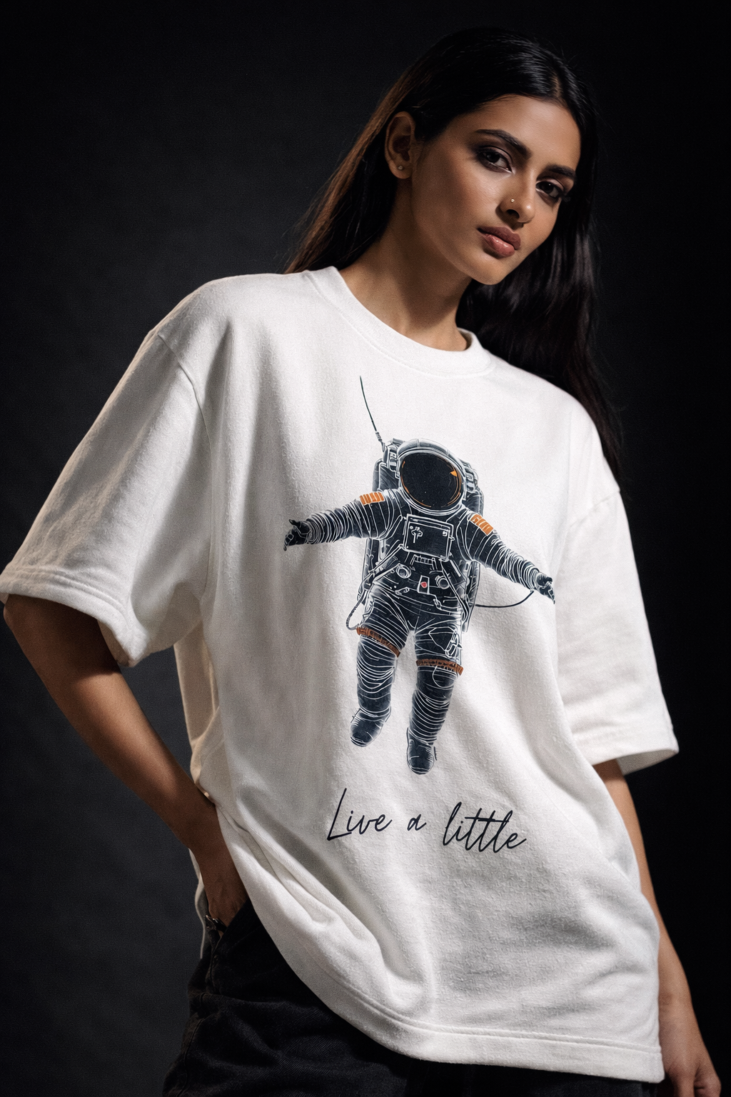 Live a little Unisex Terry Oversized Tee