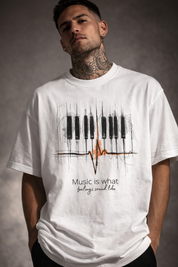 Music Unisex Terry Oversized Tshirt