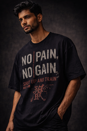 No pain no gain Unisex Terry Oversized Tee