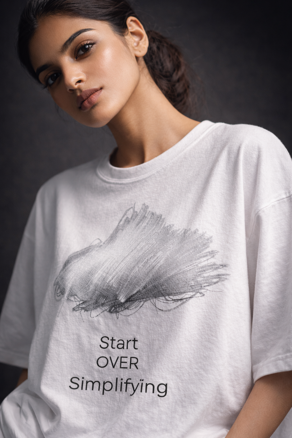 Oversimplifying Unisex Terry Oversized Tee