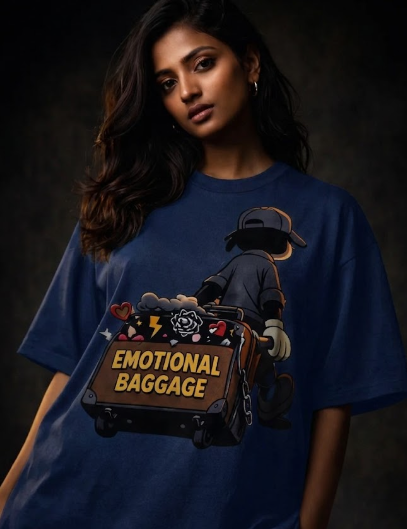 Emotional baggage Unisex Terry Oversized Tee
