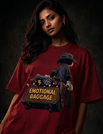 Emotional baggage Unisex Terry Oversized Tee