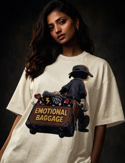 Emotional baggage Unisex Terry Oversized Tee