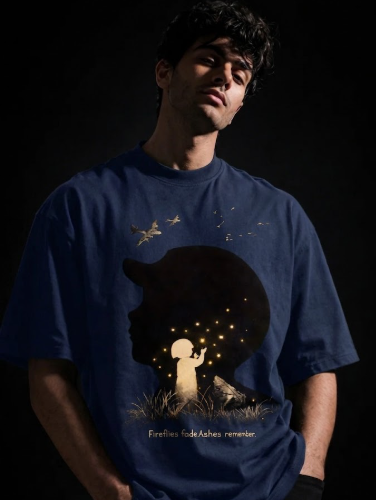 Grave of fireflies Unisex Terry Oversized Tee