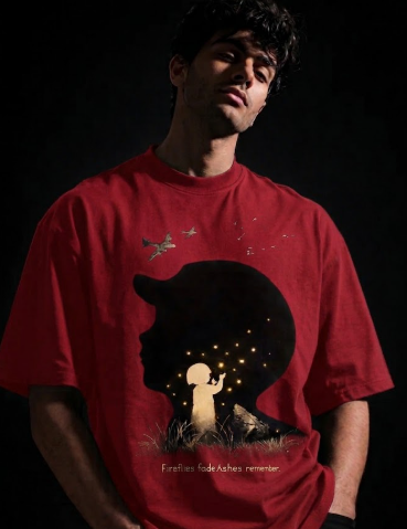 Grave of fireflies Unisex Terry Oversized Tee