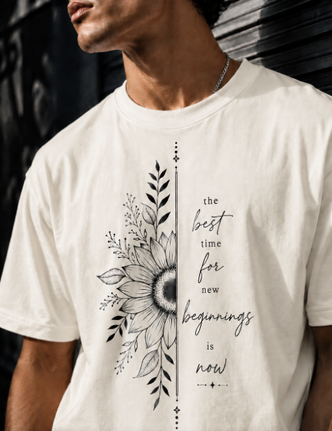 New beginnings Unisex Terry Oversized Tee