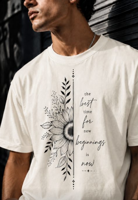 New beginnings Unisex Terry Oversized Tee