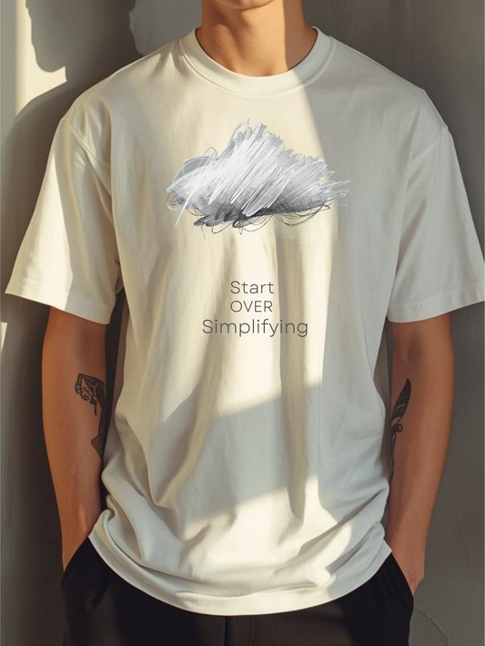 Oversimplifying Unisex Terry Oversized Tee