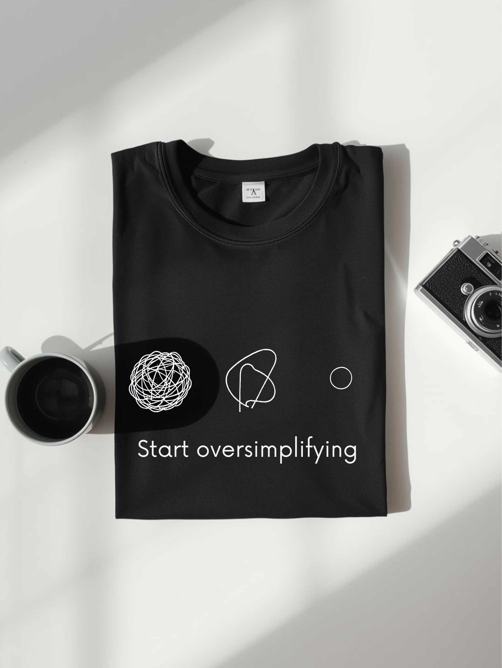 Oversimplifying Unisex Terry Oversized Tee