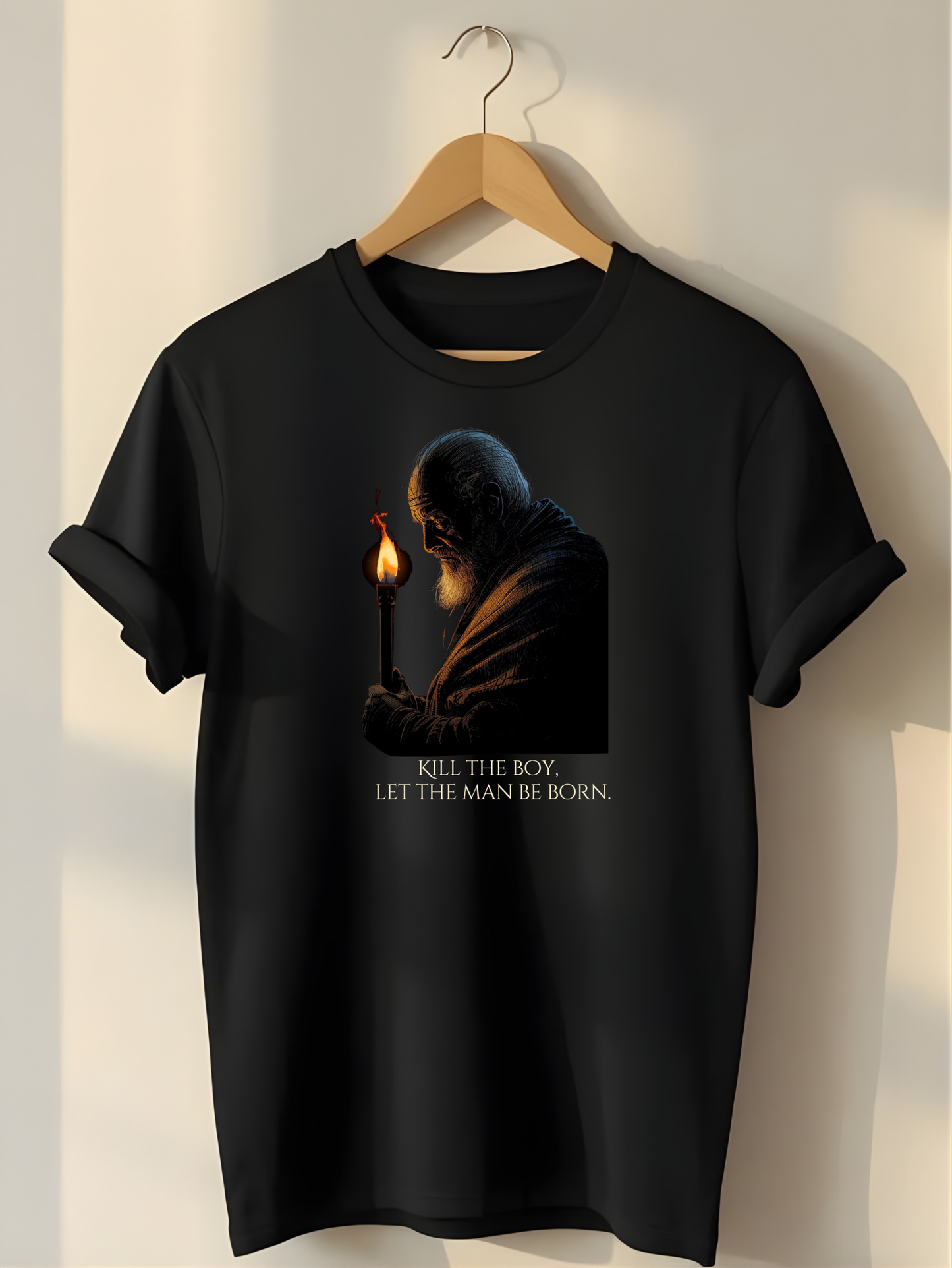 The man black Unisex Terry Oversized Tshirt