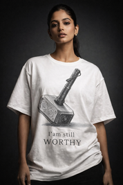 Still worthy Unisex Terry Oversized Tee