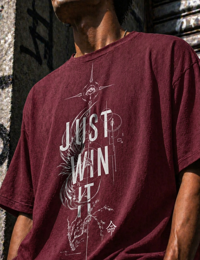 Just win Unisex Terry Oversized Tee