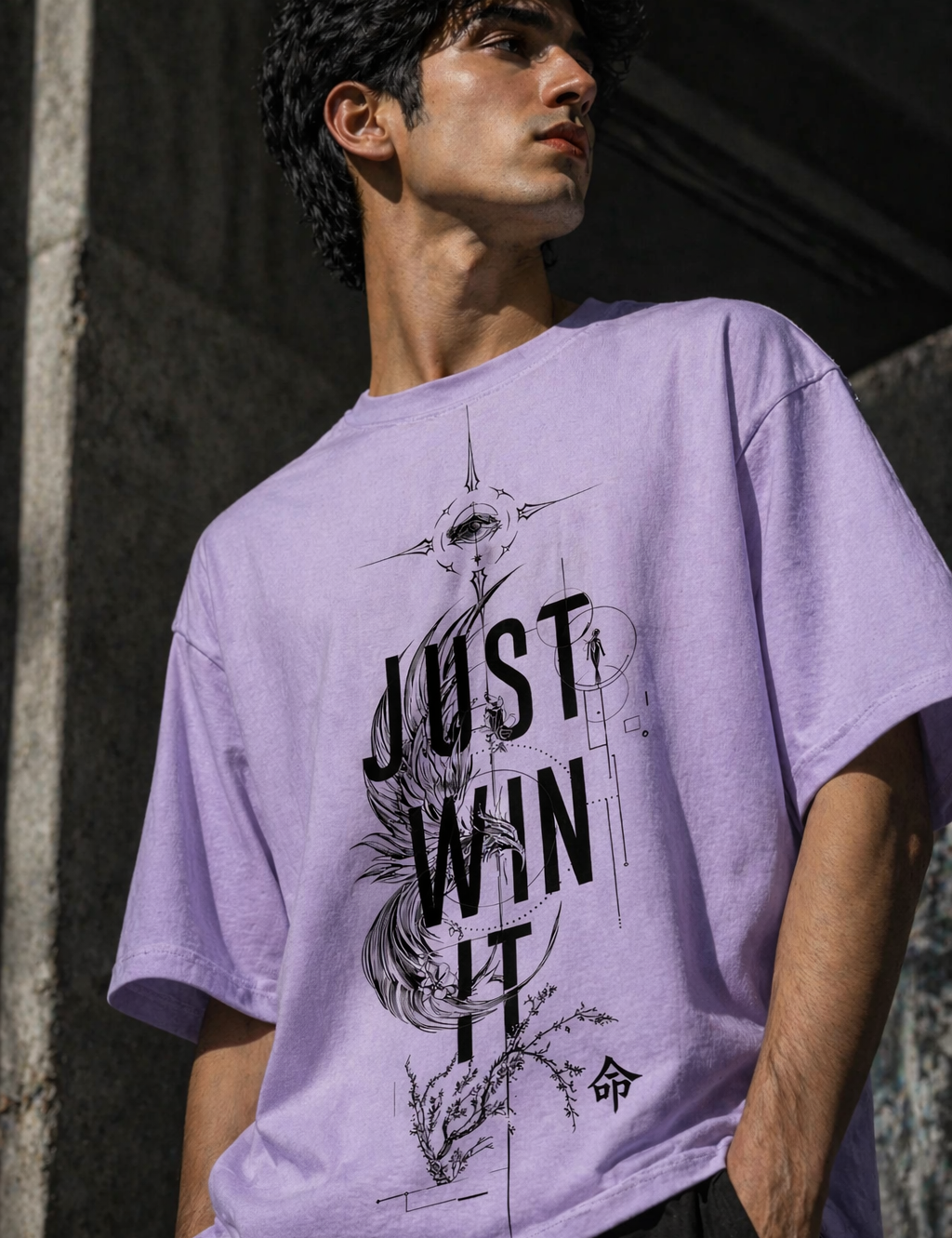 Just win Unisex Terry Oversized Tee