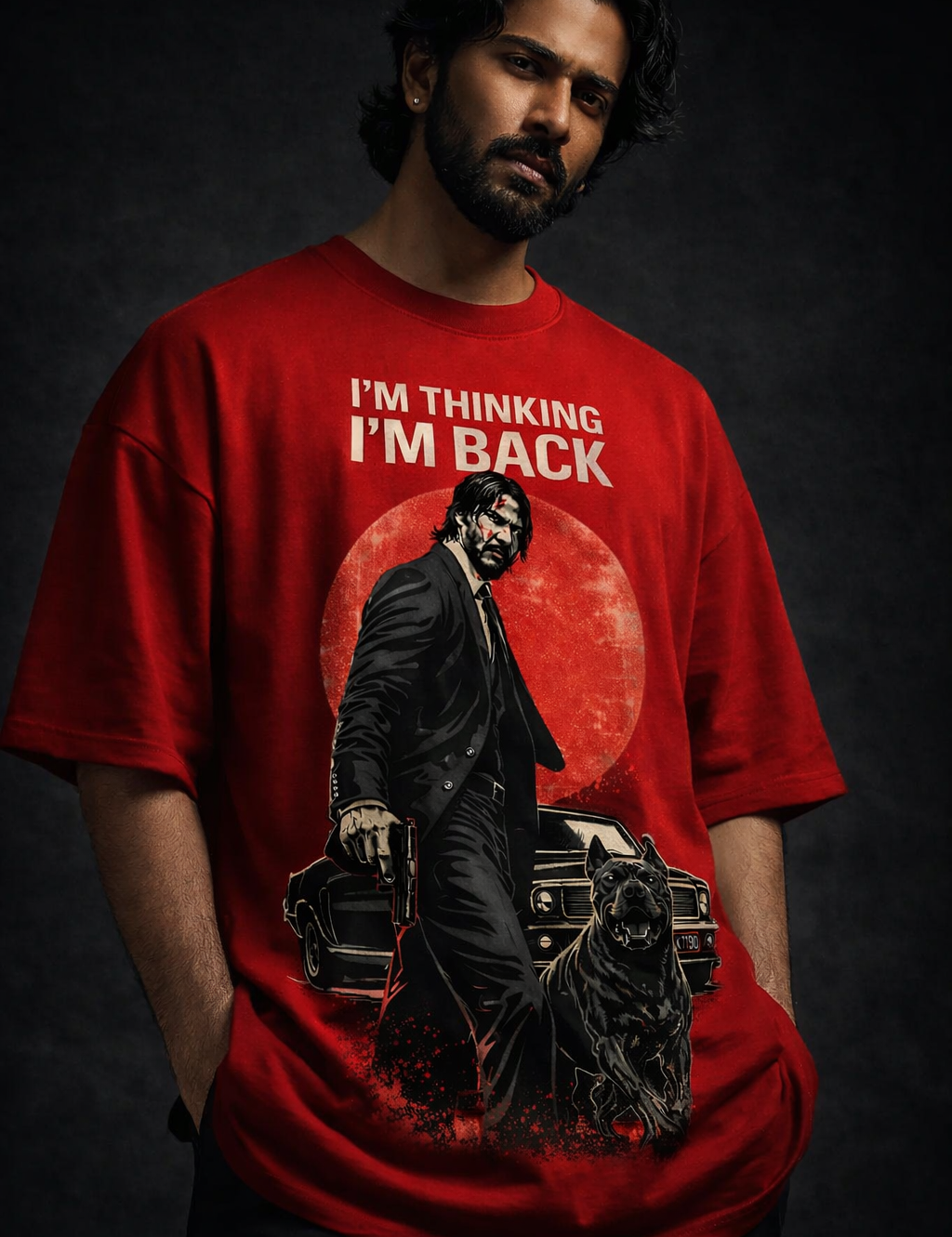 John wick Unisex Terry Oversized Tee