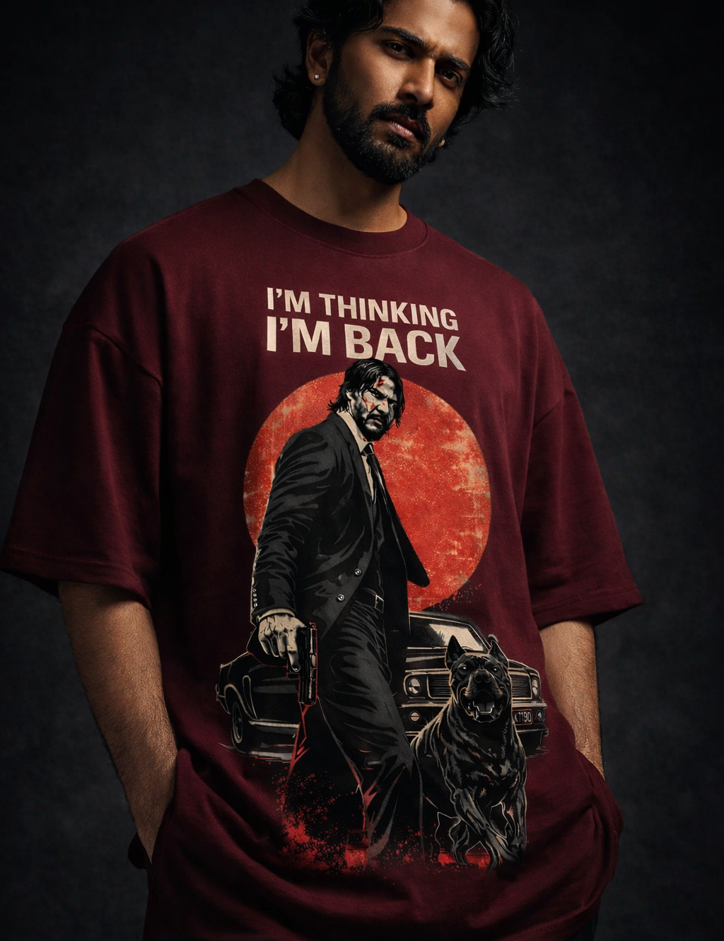 John wick Unisex Terry Oversized Tee