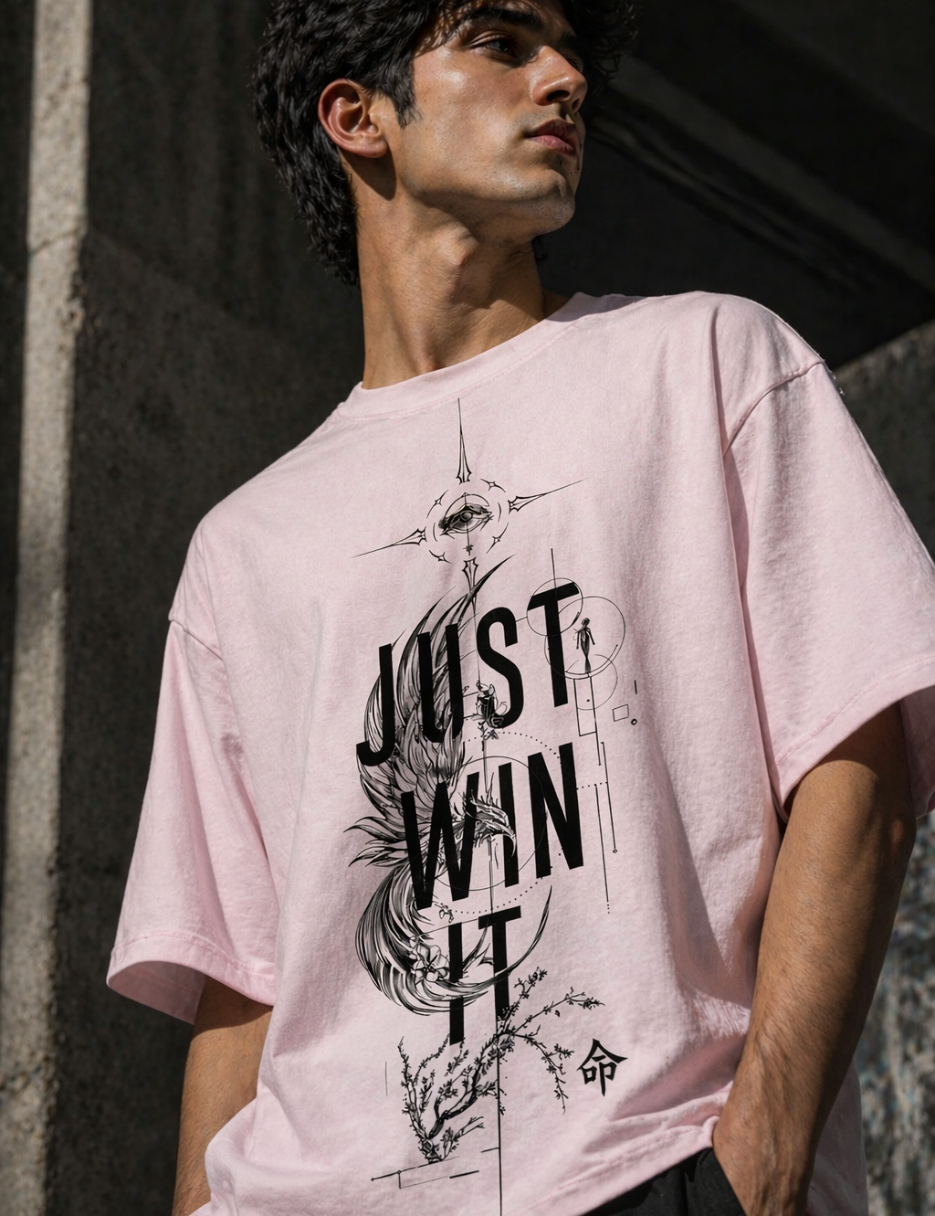 Just win Unisex Terry Oversized Tee