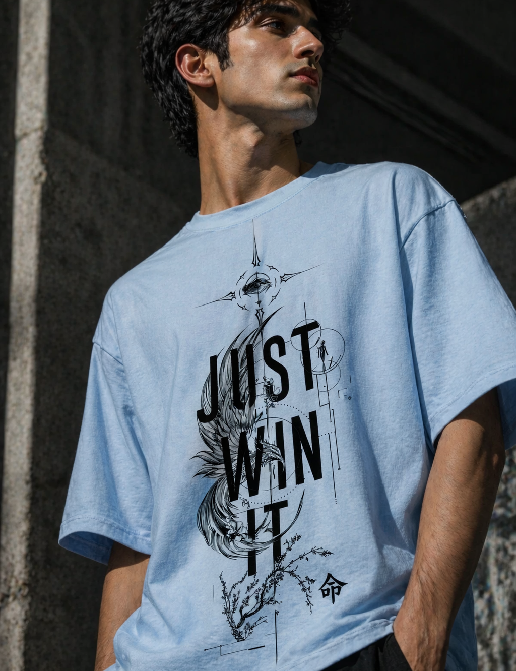 Just win Unisex Terry Oversized Tee
