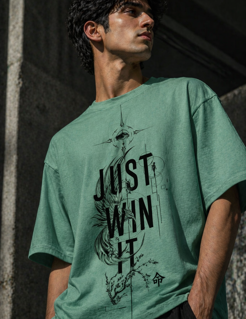 Just win Unisex Terry Oversized Tee