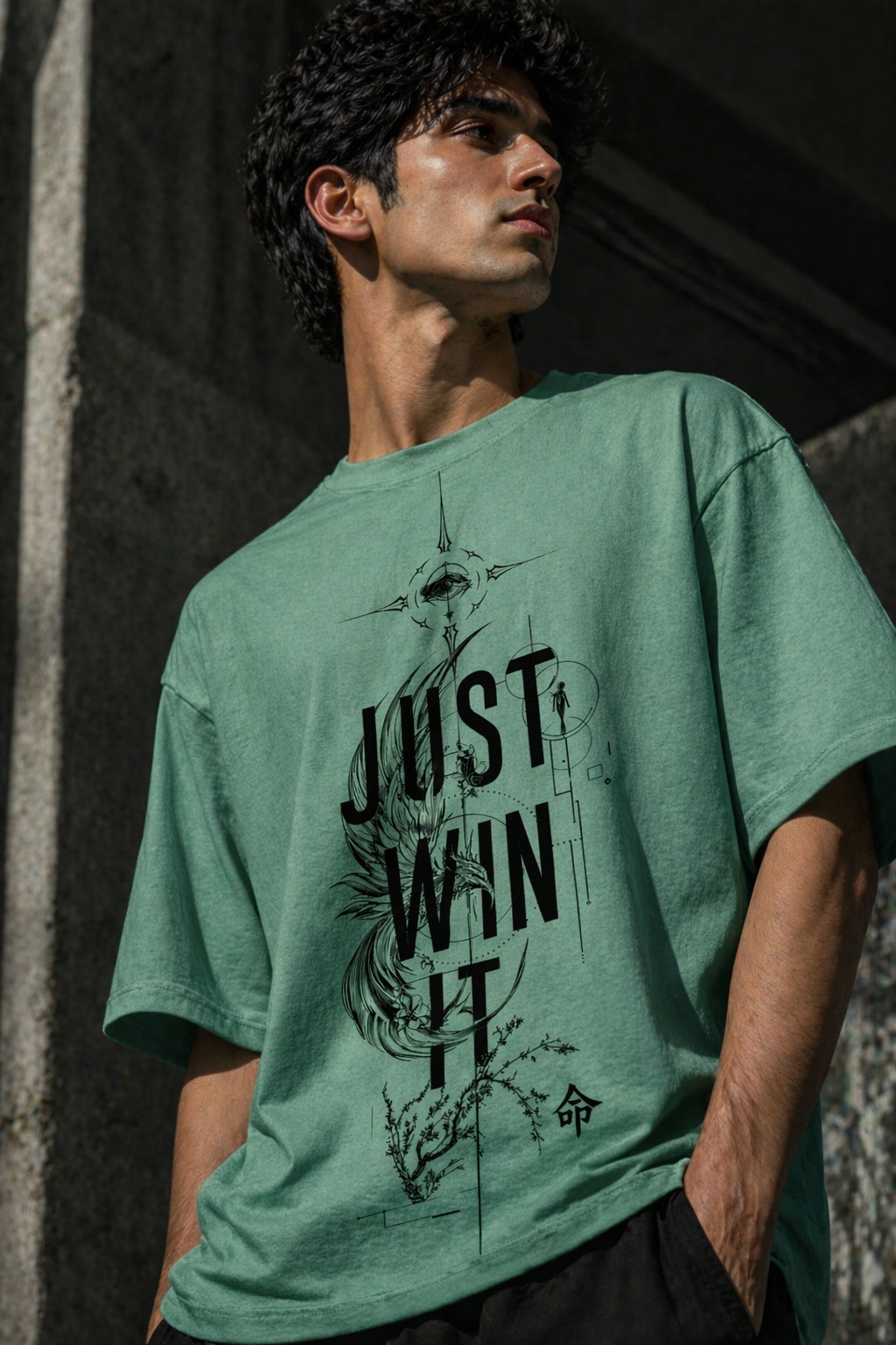 Just win Unisex Terry Oversized Tee