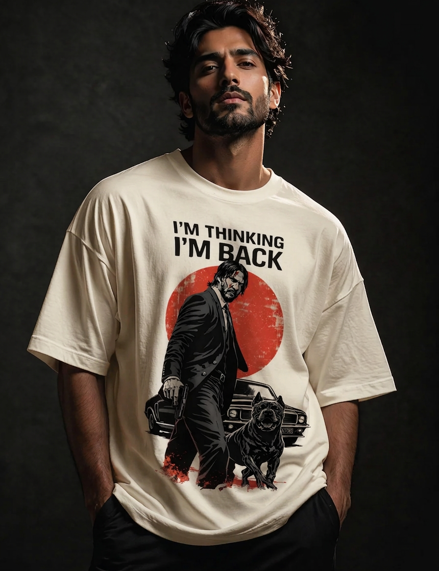 John wick Unisex Terry Oversized Tee