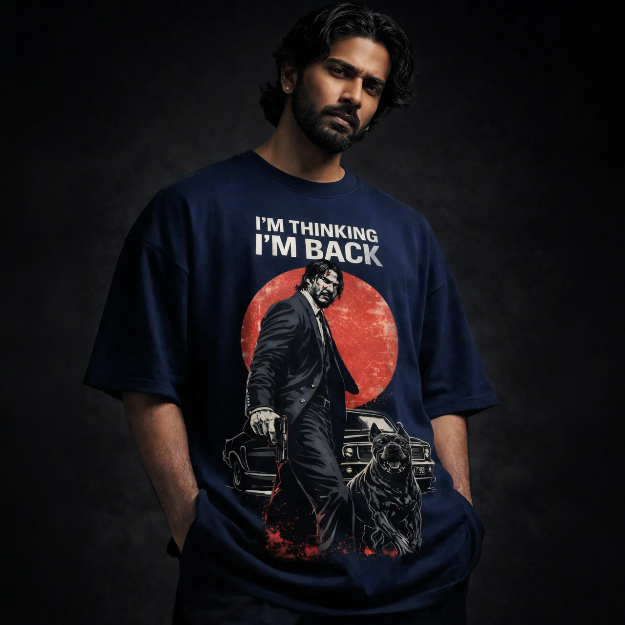 John wick Unisex Terry Oversized Tee