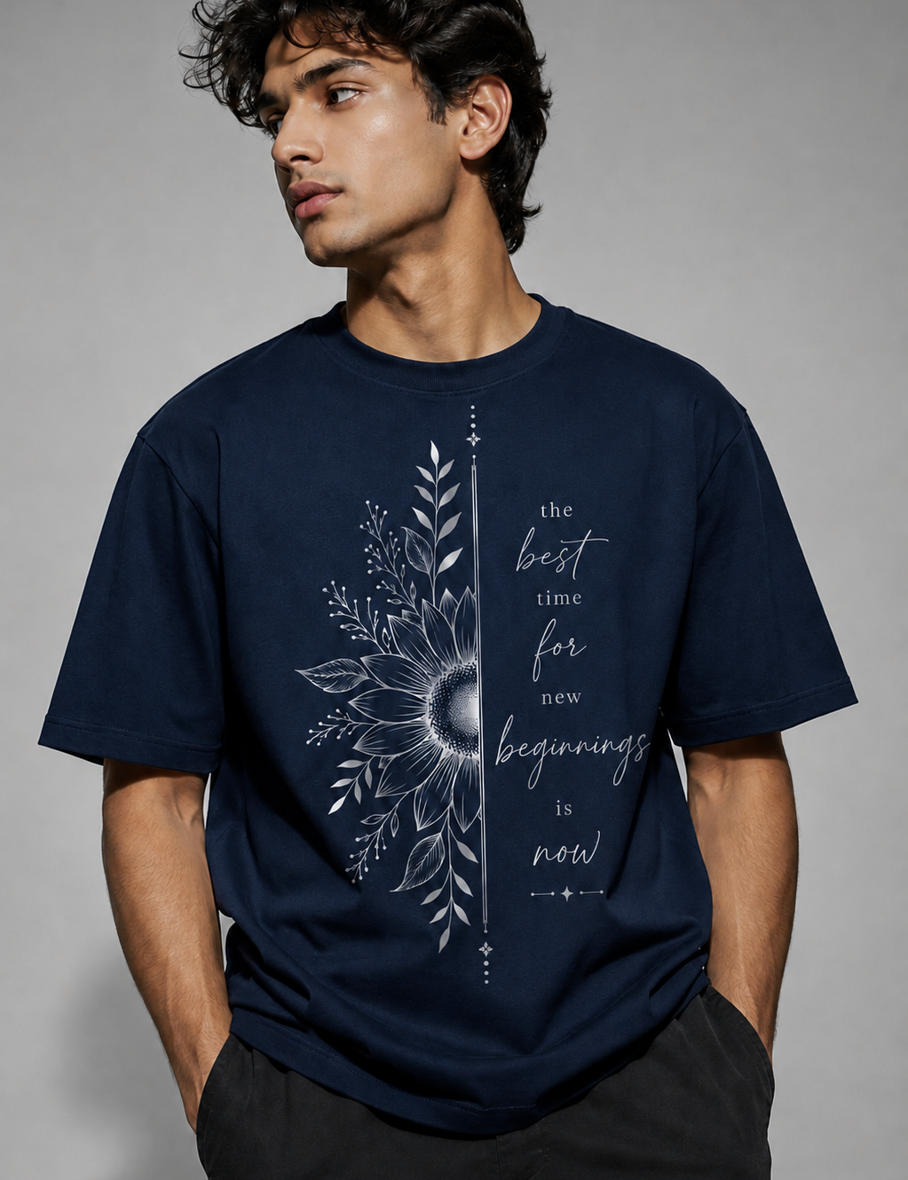 New beginnings Unisex Terry Oversized Tee