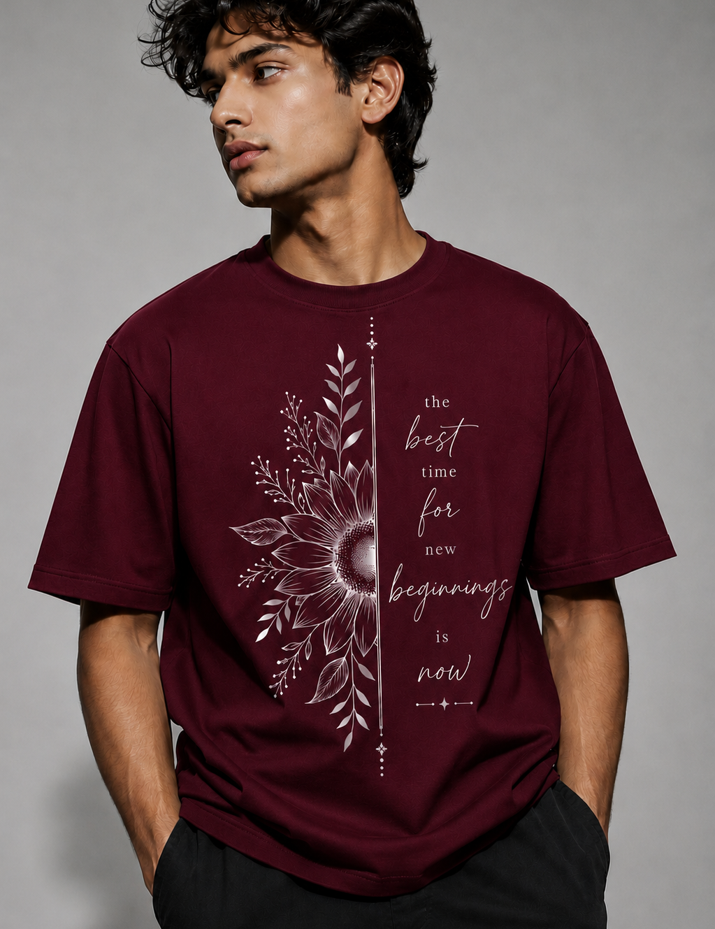 New beginnings Unisex Terry Oversized Tee