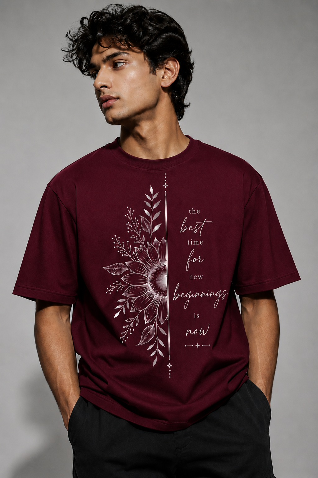 New beginnings Unisex Terry Oversized Tee
