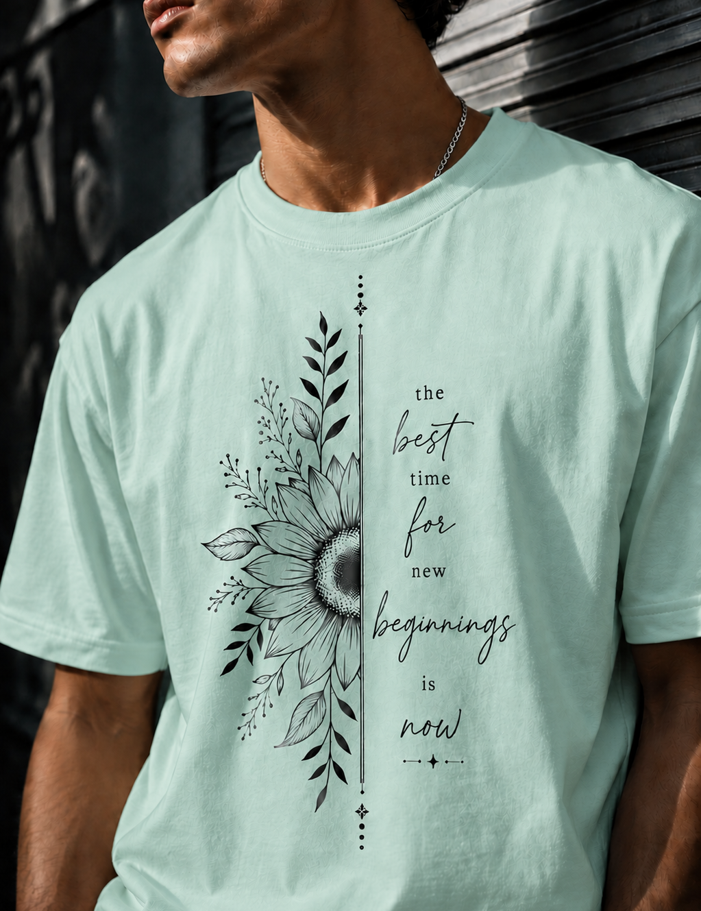 New beginnings Unisex Terry Oversized Tee