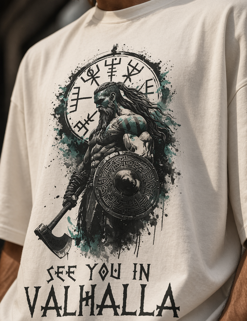 Valhalla Unisex Terry Oversized Tee